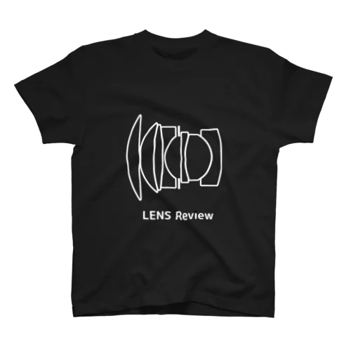 カメラ レンズ分析ブログ「LENS Review」オリジナル 3群7枚 白大 スタンダードTシャツ