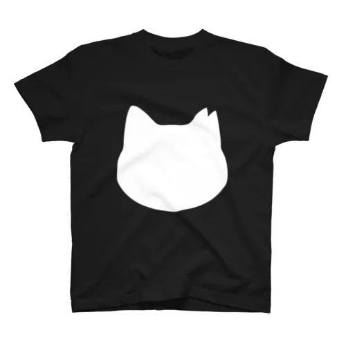 さくら猫シルエット/ホワイト スタンダードTシャツ
