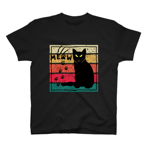 black cat meow paw signature スタンダードTシャツ