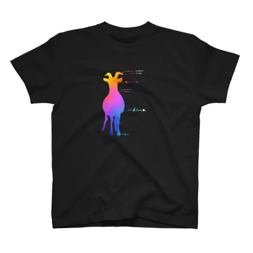 虹色のゲス シルエット Regular Fit T-Shirt
