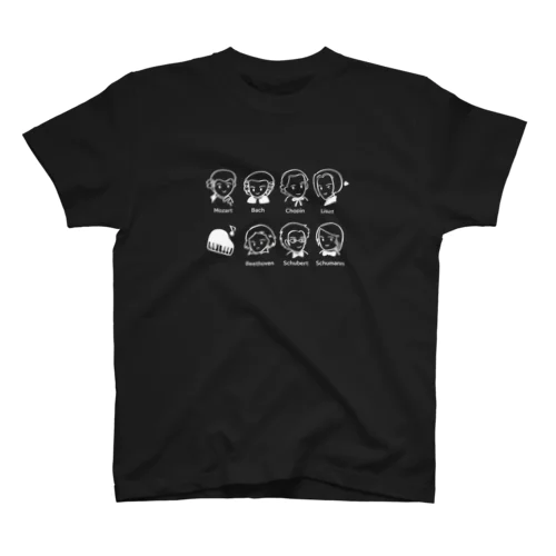作曲家【アルファベット・濃い色用】 Regular Fit T-Shirt