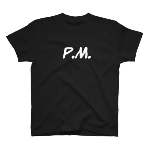 P.M logo（white) スタンダードTシャツ