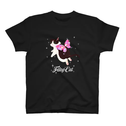 キラキラピンクの猫の妖精 スタンダードTシャツ