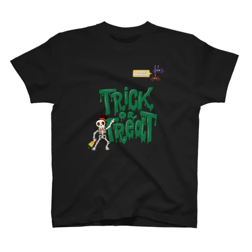 ハロウィンガイコツクモくん スタンダードTシャツ