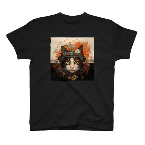 見つめる猫 Regular Fit T-Shirt