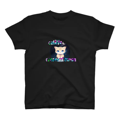 Cat life (三日月) スタンダードTシャツ