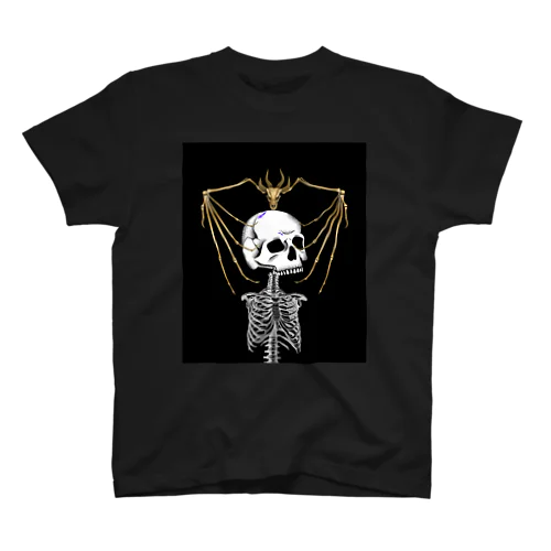 ブラック 黒 生物 骨 ホラー デザイングッズ Regular Fit T-Shirt