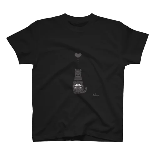 猫と蓮♥BLACK スタンダードTシャツ