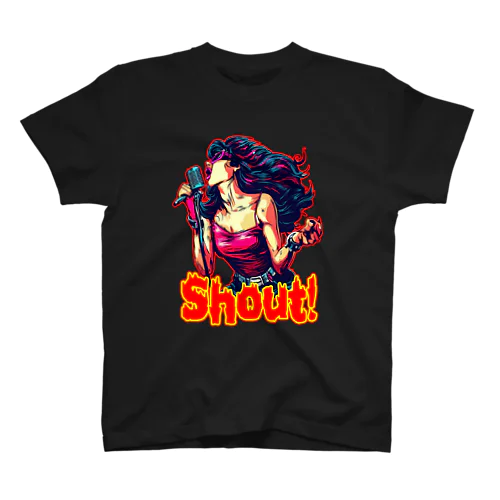 SHOUT!　【ROCK歌手】シャウト！ Regular Fit T-Shirt