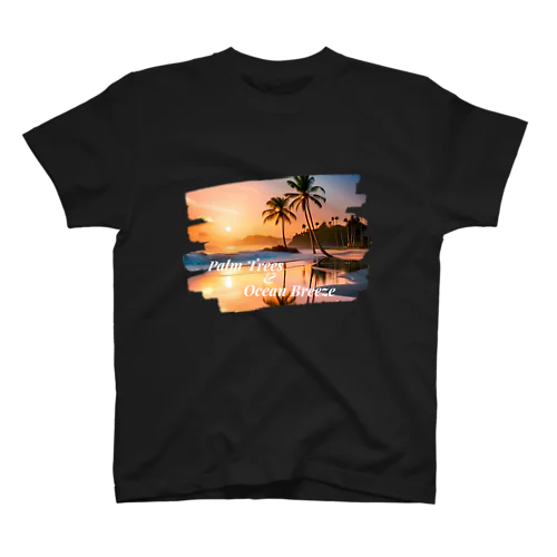ヤシの木と海のそよ風 Regular Fit T-Shirt