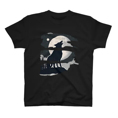 月と狼 Regular Fit T-Shirt
