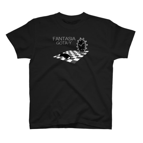 FANTASIA～黒猫と時計～  Regular Fit T-Shirt