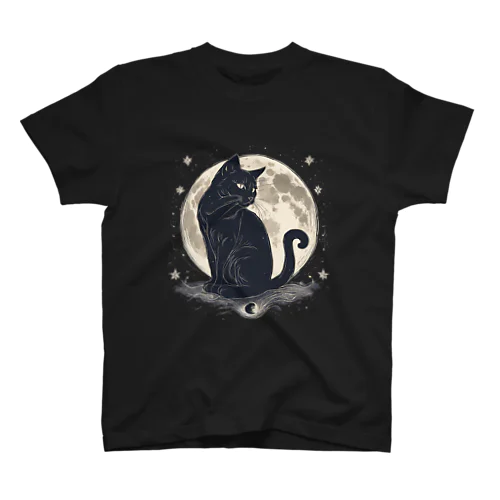 月と猫 スタンダードTシャツ