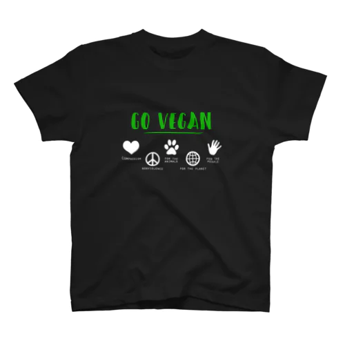 GO VEGAN - TシャツB スタンダードTシャツ