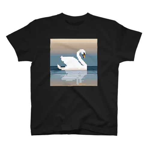 ドット絵の優雅な白鳥 Regular Fit T-Shirt