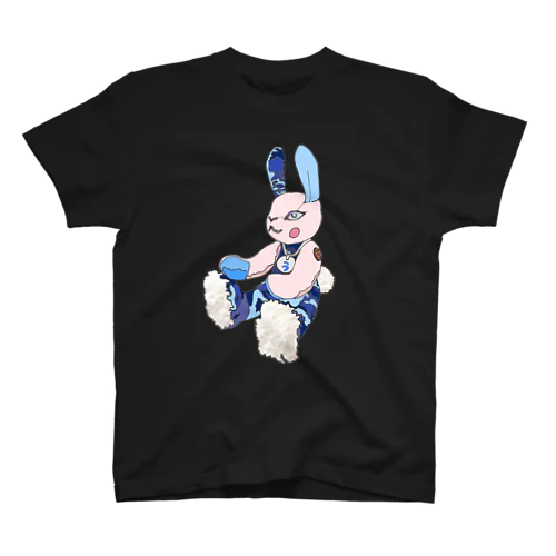 うさぎ星人２号　黒　濃色各色 Regular Fit T-Shirt