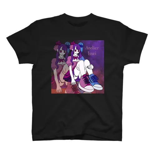 サブカル風女の子 フレア スタンダードTシャツ