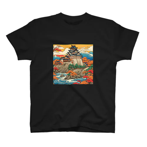 日本の風景、お城　Japanese castle Regular Fit T-Shirt