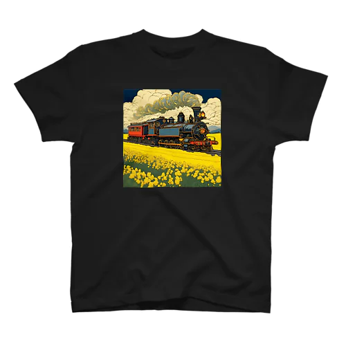 日本の風景:SL 蒸気機関車、Japanese senery:SL Steam locomotive Regular Fit T-Shirt