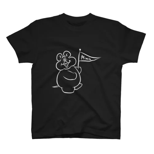 みみコ（旗手・白線画） スタンダードTシャツ