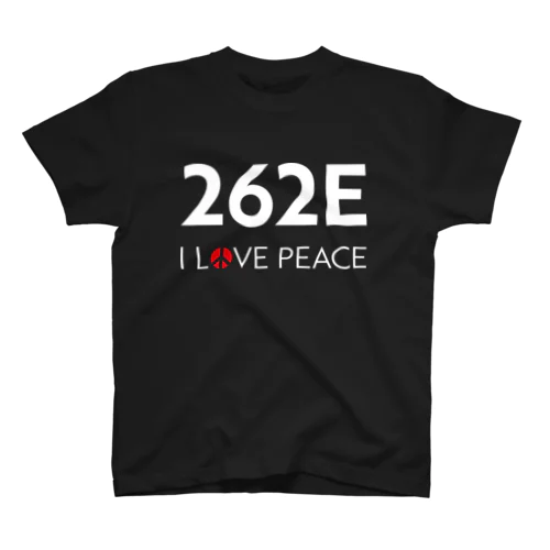 262E - I LOVE PEACE -（黒） Regular Fit T-Shirt