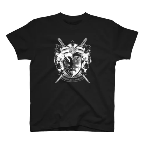 バラ園の紋章-mono- Regular Fit T-Shirt