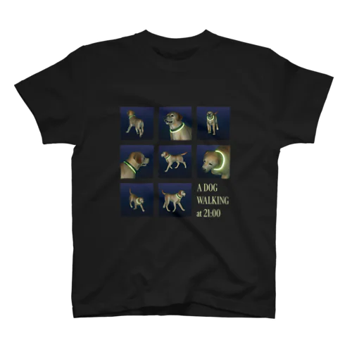 A DOG WALKING at 21:00 スタンダードTシャツ