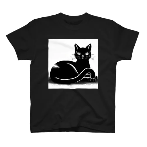 黒猫の誘惑 スタンダードTシャツ