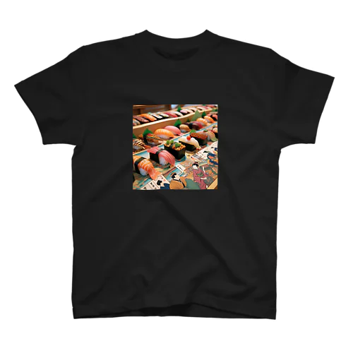 日本の風景:江戸前寿司、Japanese scenery: Edomae sushi Regular Fit T-Shirt