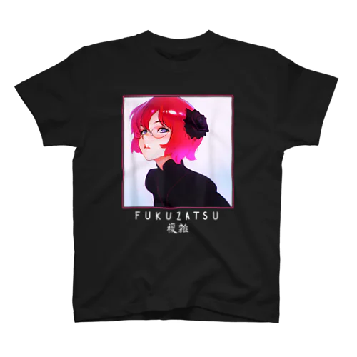 炎のような赤髪のアニメガール - 日本の美学 アニメオタク スタンダードTシャツ