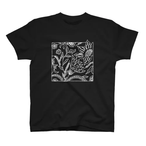 線画の花柄模様 スタンダードTシャツ