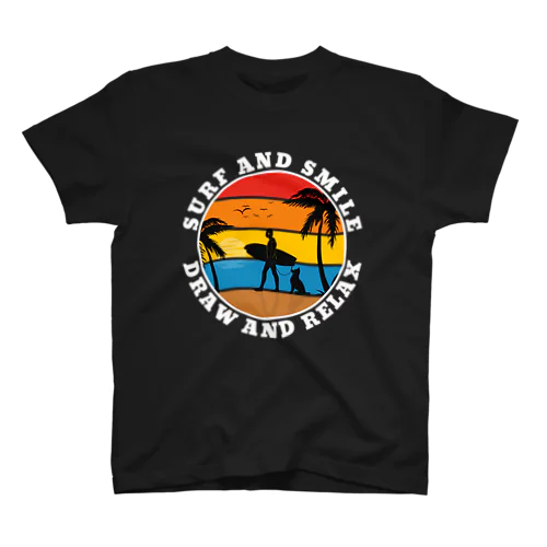 Surf and Smile, Draw and Relax Regular Fit T-Shirt