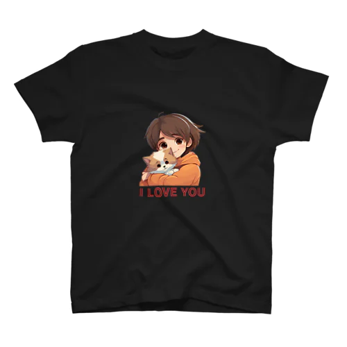 I LOVE YOU(Cat&Girl) (37) スタンダードTシャツ