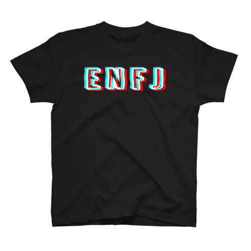 【MBTIシリーズ】ENFJ Tシャツ[黒] Regular Fit T-Shirt