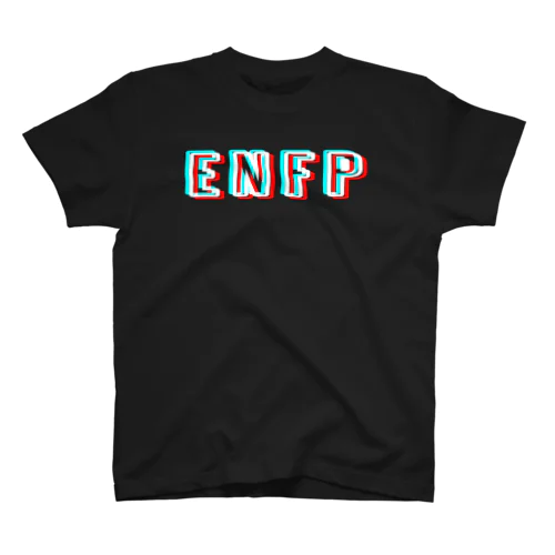 【MBTIシリーズ】ENFP Tシャツ[黒] Regular Fit T-Shirt