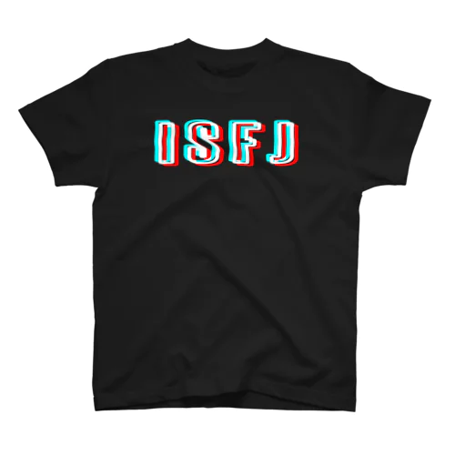 【MBTIシリーズ】ISFJ Tシャツ[黒] Regular Fit T-Shirt