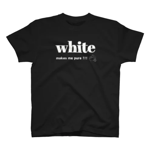 大人の推し活グッズ　おしゃれ　推しカラー  推し色　カラーロゴＴシャツ（ホワイト ） スタンダードTシャツ