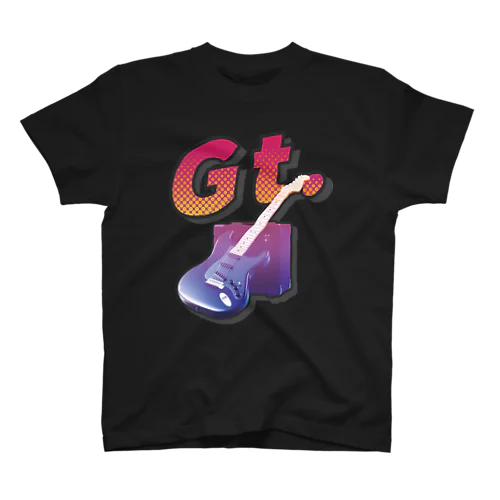 ギターとアンプ（赤：片面プリント） 티셔츠