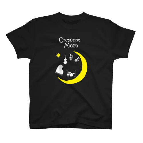 Crescent Moon🌙2024  BigMoon black スタンダードTシャツ