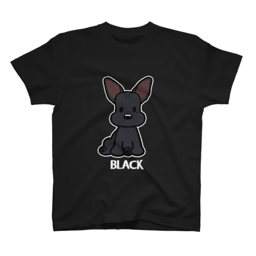 tatimimi cyan black Regular Fit T-Shirt