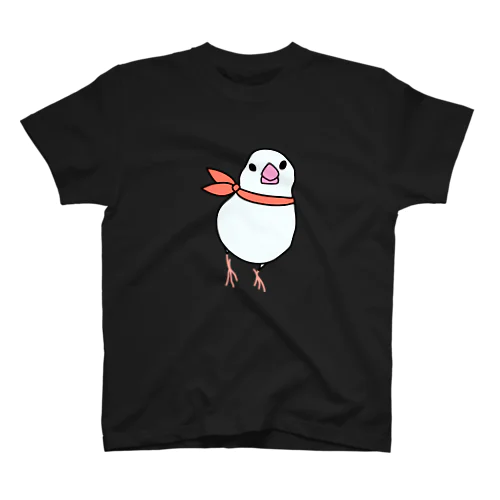 マフラーをした白文鳥 Regular Fit T-Shirt