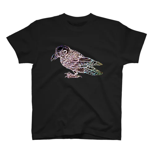 カラスのハッピーのスクラッチアート Regular Fit T-Shirt