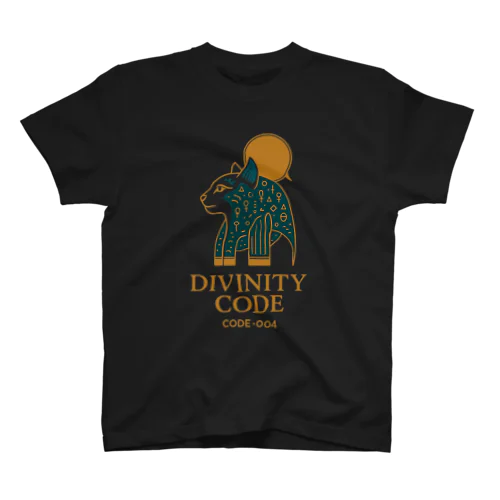 【エジプト神】GRACE OF BASTET - CODE 004｜黒猫女神の優雅なる爪Tシャツ／護り×神話アート Regular Fit T-Shirt