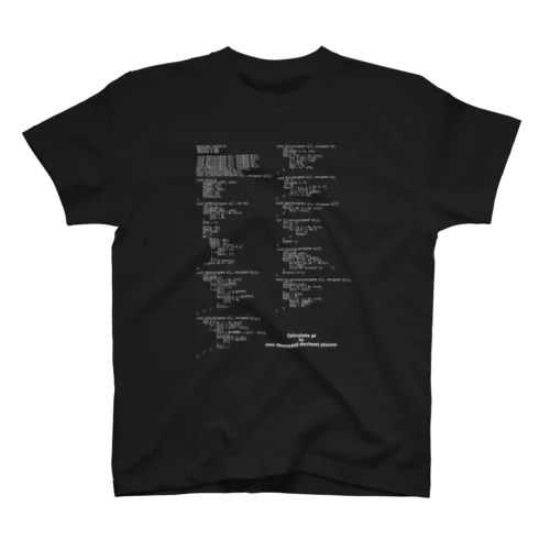 円周率を出力するC言語プログラム：コンピュータ：科学：プログラマ Regular Fit T-Shirt