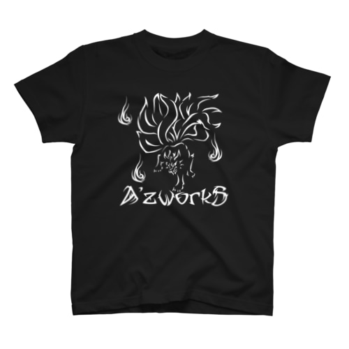 九尾之狐(白プリント) Regular Fit T-Shirt