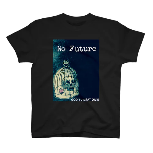 No  Future-スカル×鳥かご スタンダードTシャツ