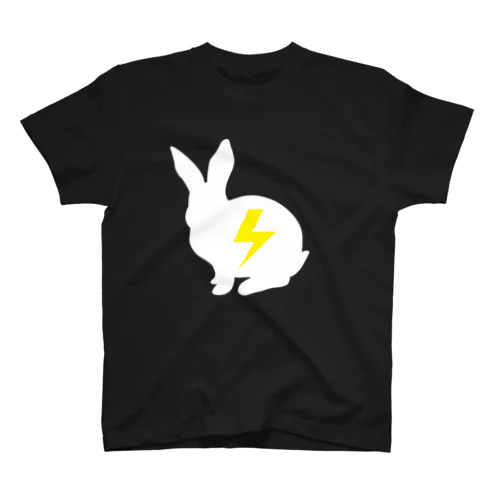 ロゴ 黒ベース うさぎver  Regular Fit T-Shirt