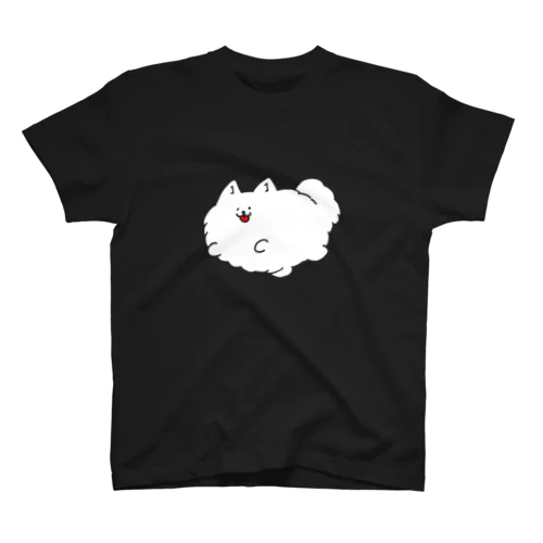 白い犬 カラー スタンダードTシャツ