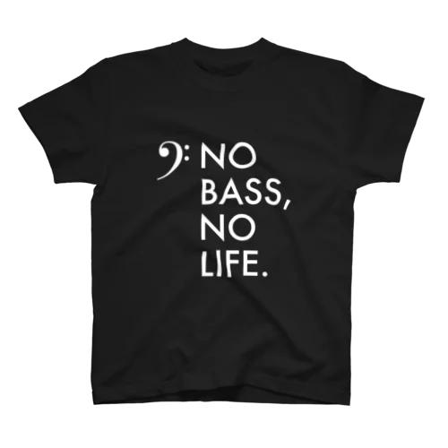 NO BASS, NO LIFE. Regular Fit T-Shirt