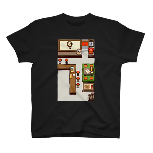 ドット絵　レトロ店内 スタンダードTシャツ